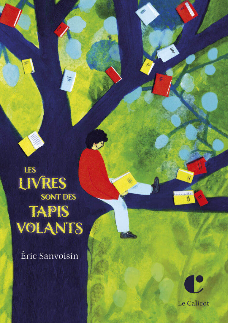 Couverture du recueil Les livres sont des tapis volants d'Éric Sanvoisin, éditions Le Calicot.